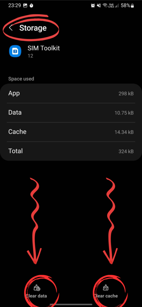 Clear Cache and data