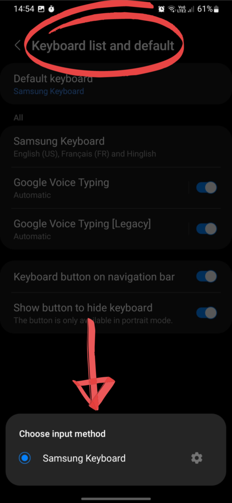 Samsung Galaxy S23 Keyboard Lag: Fix: 1: Use the Default Samsung Keyboard