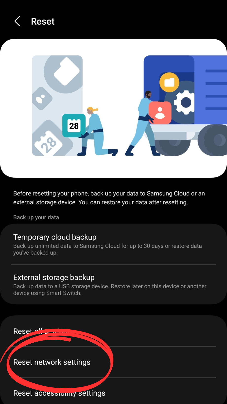 Reset Network Setting