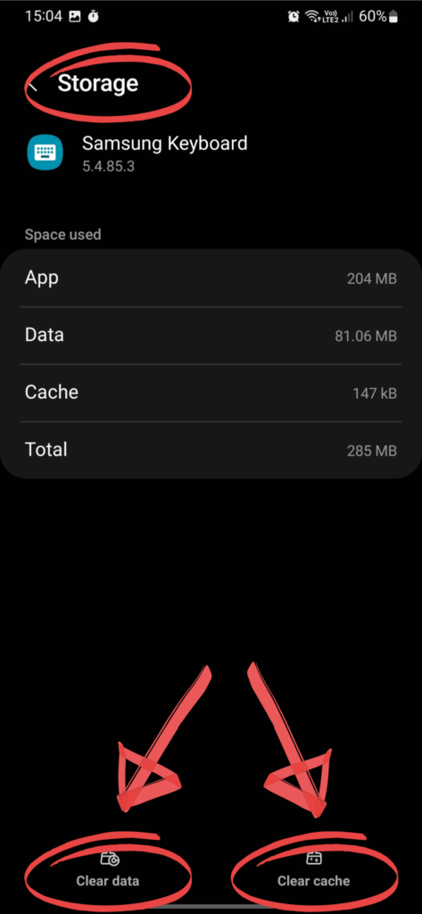 Samsung Galaxy S23 Keyboard Lag: Fix: 2: Clear the Samsung Keyboard App Cache