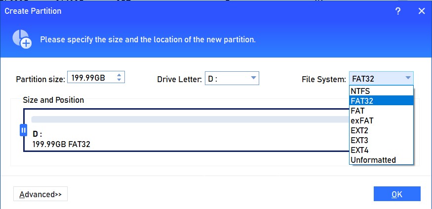 Assign the Drive Letter choose the file system as FAT32