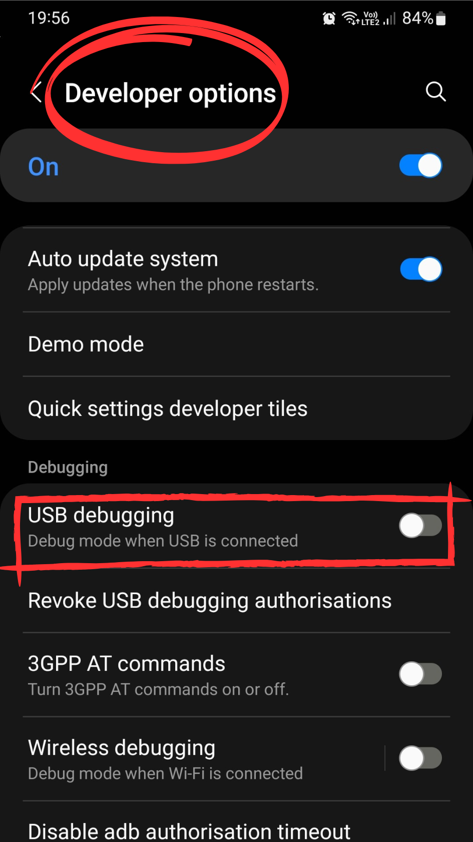 Samsung S23 Not Connecting To PC: Fix #3: Enable the USB Debugging Mode