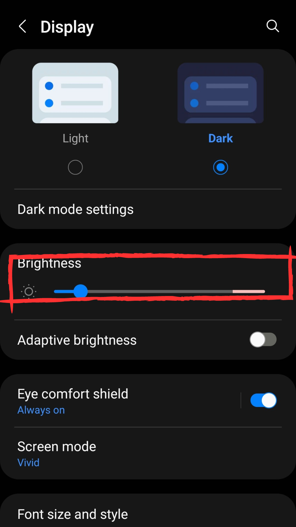 Adaptive Brightness