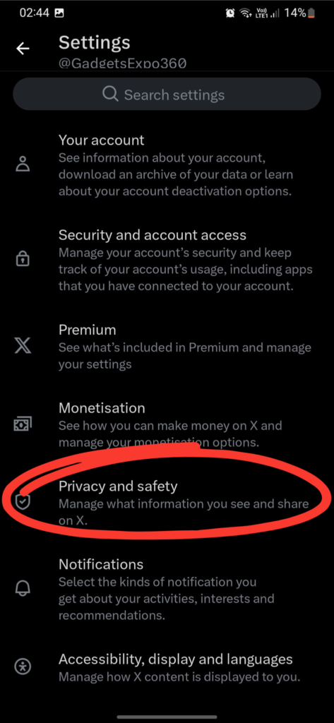 Privacy and safety